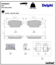 DELPHI Set placute frana DELPHI LP5093EV (LP5093EV)