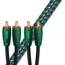 AudioQuest Cablu audio Audioquest Evergreen, 2x RCA Male - 2x RCA Male, 0.6m, negru-verde (EVERG0.6R)