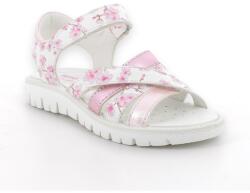 PRIMIGI sandale fată cu velcro alb/motivul fucsia (14C3A4)