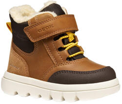 GEOX călcâi înalt căptușit cu velcro pantofi impermeabili pentru băieți muștar/maro (149D68)