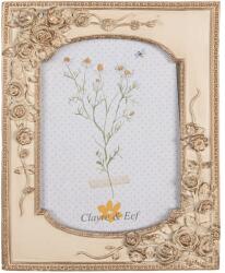 Clayre & Eef Képkeret asztal, fali, aranybézs polirezin 18x3x23 cm, 13x18 cm (2F1058)