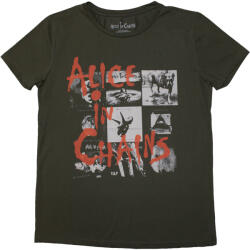 Alice In Chains Albums Montage Тениска с къс ръкав Green S Дамски (AICTS27LGR01)