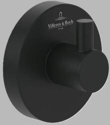 Villeroy & Boch Cuier simplu baie, fixare ascunsa, negru mat (Matt Black), Villeroy & Boch Elements Tender TVA151011000K5 TVA151011000K5 (TVA151011000K5)