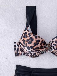 Shein Többszínű , Klasszikus, Sima, Állatmintás Bikini Felső 40E