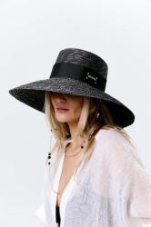 LE SH KA headwear LE SH KA széles karimájú kalap női Black Straw Veil - fekete S