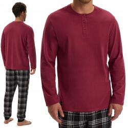 Henderson Honor férfi hosszú ujjú pizsama 100% Pamut XXL (HONOR-83X BORDO)