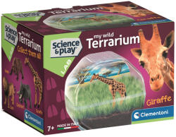 Clementoni Science &, Play: Mini terariu cu figurină de girafă - Clementoni (19465)