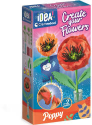 Clementoni Idea! Set mini pentru confecționat flori - Maci - Clementoni (18345)