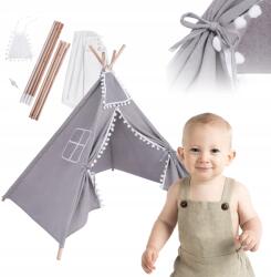 Primabobo Tipi gyerek sátor Nagy 110x110cm Szürke Teepee wigwam Szürke (TEEPEE_01_GREY100)