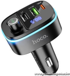 CAR transmitter bluetooth Hoco 2 x USB A + USB C QC3.0 PD 20W E62 black (6931474756299)