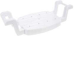 Orion Scaun reglabil pentru cadă alb 58-77 × 27, 5 cm Covor baie