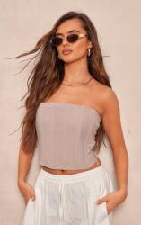 Prettylittlething Szürke Nyitott Vállú Fűzős Felső Prettylittlething 36-OS