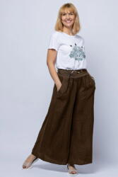 Shopika Fusta pantalon maro, casual, din in, cu o curea fancy Talie unica