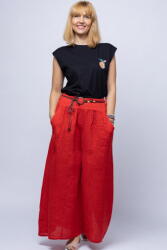Shopika Fusta pantalon rosie casual, din in, cu o curea fancy Talie unica