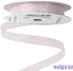  Pöttyös organza szalag 10mm x 20m - Levendula