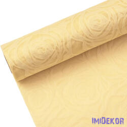  Rózsafejmintás 3D vetex 50cm x 4.5m - Krém