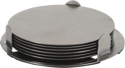 Excellent Houseware Set 6 suporti cani si pahare EH inox, 8.5 cm