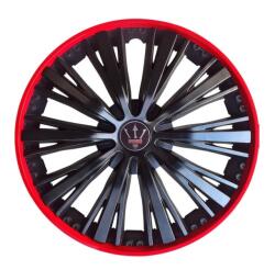  Set 4 capace roti VELAR Pulse Red, design Sport cu accente rosii, ABS rezistent, Universal, pentru jante R15 FAVLine Selection (T280923-15)