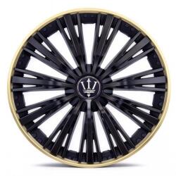 AVEX Set 4 capace roti VELAR Trident Gold/Black, design multi-spoke Premium, ABS rezistent, Universal, pentru jante R15 (AVX-T290923-6) - edanco