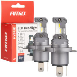 AMiO Lămpi Autoturismului & Motocicletei Hybrid Series H4 Canbus LED 6000K Alb rece 12V 60W 2buc 04114 (04114)