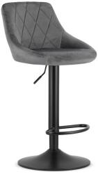 ARTOOL Scaun de bucatarie/bar, Artool, Kast, rotativ, catifea gri, picior metal negru, 45.5x49x85-105 cm (3436_1)