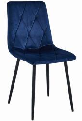 ARTOOL Scaun bucatarie/living, Artool, Libra, catifea bleumarin, picioare metal negru, 44x40x88.5 cm (3837_1)
