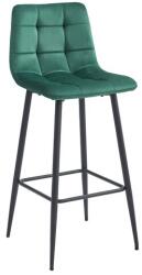 LEOBERT Scaun de bucatarie/bar, Artool, Arceto, catifea verde, picioare metal negru, 43.5x32.5x104 cm (3854_1)