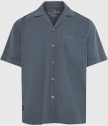 Funky Buddha Cămașă Din In Cu Mâneca Scurtă Gri FBM013-006-05-DK-GREY (FBM013-006-05-DK-GREY)