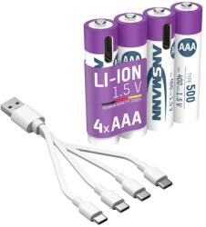 ANSMANN Premium Rechargeable mikro ceruza akku (AAA) 500mAh 4db (1311-0028)