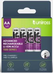 Uniross Rechargeable ceruza akkumulátor (AA) 1500mAh USB-C 1.5V li-ion 4 db (U322057)