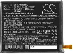 Cameron Sino LG Velvet 5G CAMERON SINO Li-Polymer akku 3.85V/4000mAh, LG BL-T50 kompatibilis, FEKETE (CS-LPG900SL)