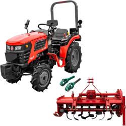 Rotakt Tractor Rotakt Trident tractiune 4x4 motor 25CP diesel 3 cilindri capacitate cilindrica 1132 cmc CIV inclus + freza tractata latime lucru 120 cm (055514-3c-freza-tractata) - agromoto