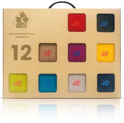 JollyHeap SET PIXI - 12 BLOCURI MAGNETICE MOI - 1-3 ANI - JOLLYHEAP - verde-violet Jucarii de constructii magnetice