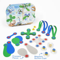 Clixo Clixo® Joc Magnetic De Construit - Arta Pe Geam (24 Piese) - Clixo (cl-wndw-ft-1) Jucarii de constructii magnetice