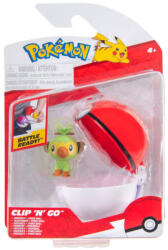 Jazwares Pokemon - Figurina Deluxe De Actiune, Grookey + Poke Ball - Jazwares (pkw4157) Figurina