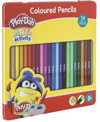 Hasbro Set 24 Creioane Colorate In Cutie Metalica - Play-doh (160003)