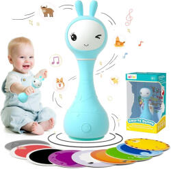 Asmodee ALILO SMARTY BUNNY - IEPURAS INTERACTIV PENTRU BEBELUSI, ALBASTRU, RO/EN (R1/Blue)