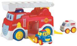 RS Toys Masina De Pompieri, 2 Vehicule Incluse, Lumini, Sunete Si Melodii - Rs Toys (rs12172) Trenulet