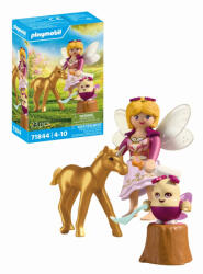 Playmobil Jucarie De Rol Pui De Unicorn Auriu Si Zana - Playmobil Fairies (pm71844)