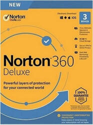 Symantec Norton 360 Deluxe + 25 Gb Cloud Storage (3 Devices, 1 Year) - Official Website - Multilanguage - Eu - Pc