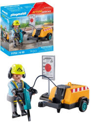 Playmobil Muncitor Cu Ciocan Demolator Playmobil - Playmobil Action Heroes (pm71752)
