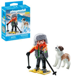Playmobil Figurina Drumet Cu Animalut De Colectie Caine Saint Bernard - Playmobil My Life (pm71741)