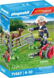 Playmobil Misiunea Pompierului De Salvare A Animalului - Playmobil Firebrigade (pm71467)