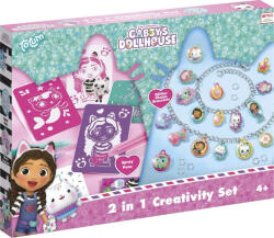Totum Set 2 In 1 Gabby's Dollhouse - Bratari Cu Pandantive & Carioci De Suflat - Totum (tt420397)