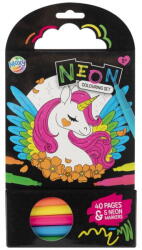Moxy Carte De Colorat Cu Carioci Neon - Peripetiile Unicornului - Moxy (150137)