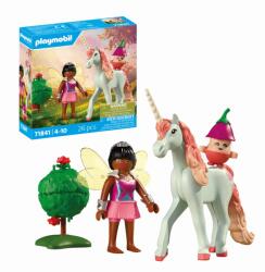 Playmobil Jucarie De Rol Figurina De Colectie Unicornul Sky Rose Si Zana - Playmobil Fairies (pm71841)