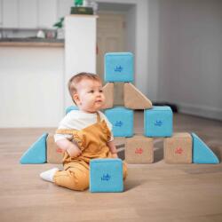 JollyHeap SET PIXI - 12 BLOCURI MAGNETICE MOI - ALBASTRU / ROSU - 1-3 ANI - JOLLYHEAP - red-blue Jucarii de constructii magnetice