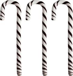 Kosta Boda Decorațiuni din sticlă Polka Candy Cane 17 cm, alb-gri, 3 buc (7092562)