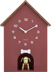 Karlsson Ceas de perete Dog House, burgund (KA6108RD)