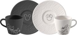 Villeroy & Boch Cești de cafea cu farfurioare Manufacture Rock Mickey Mouse 160 ml, 2 buc (10-4719-8519)